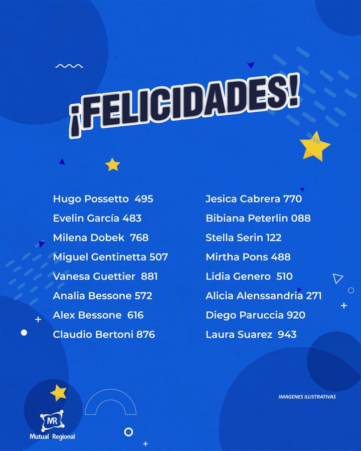 GANADORES SORTEO MUNDIAL