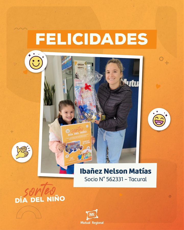 GANADORES SORTEO DÍA DEL NIÑO