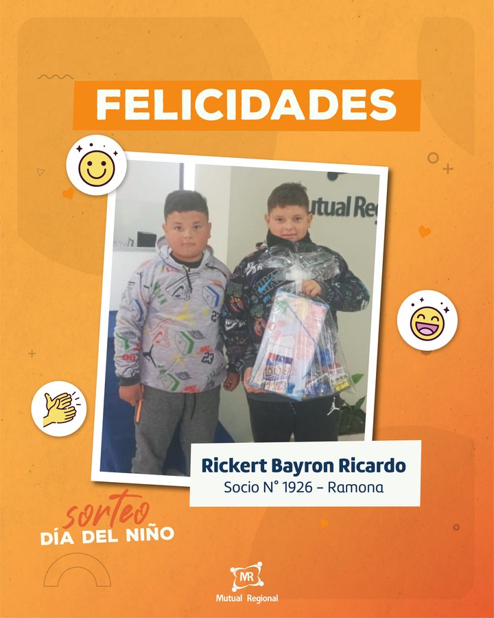 GANADORES SORTEO DÍA DEL NIÑO